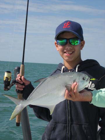 Harrison with a nice Gulf of Mexico pompano 